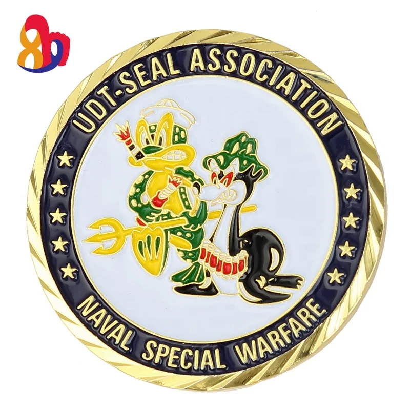 
Diamond carved edge zinc alloy flag cute round frozen purse cartoon gold sale coins 