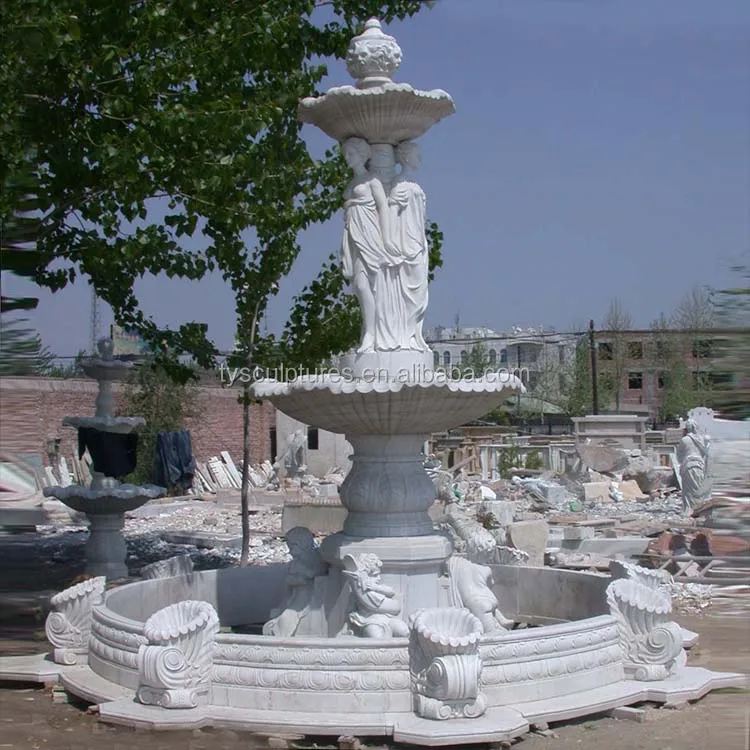
Large size natural outdoor stone garden water fountains marble figure fountain for sale 