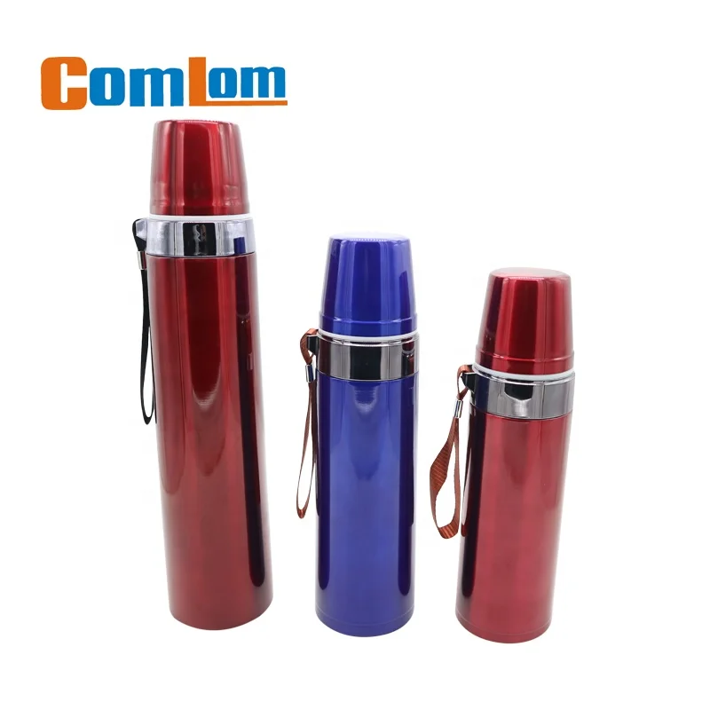 CL1C-Ac32 Comlom Double Wall Stainless Steel Vacuum Flask Bottle With Silicone Belt