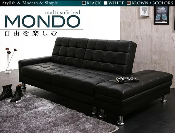 Good quality white leather sofa/sofa bed,metal sofa cum bed