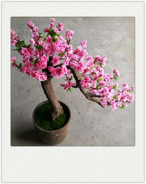 Лидер продаж, красивое искусственное персиковое дерево для украшения помещений