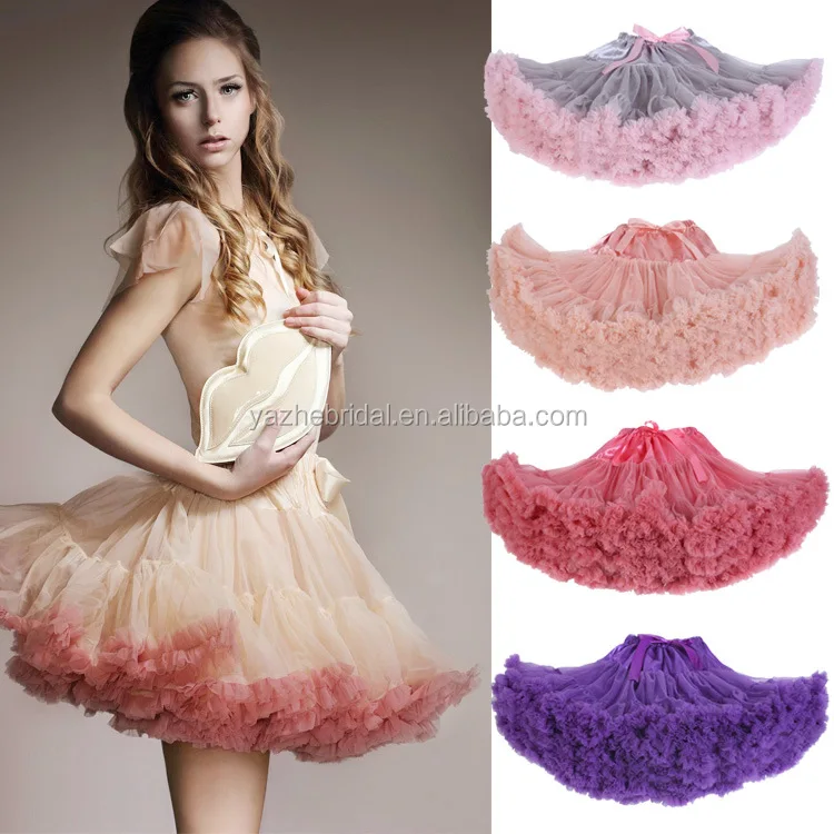 14 Colors-Cheap Wholesale Short Petticoat Colorful Underskirt Tulle Tutu Skirt Lolita Cosplay Skirt
