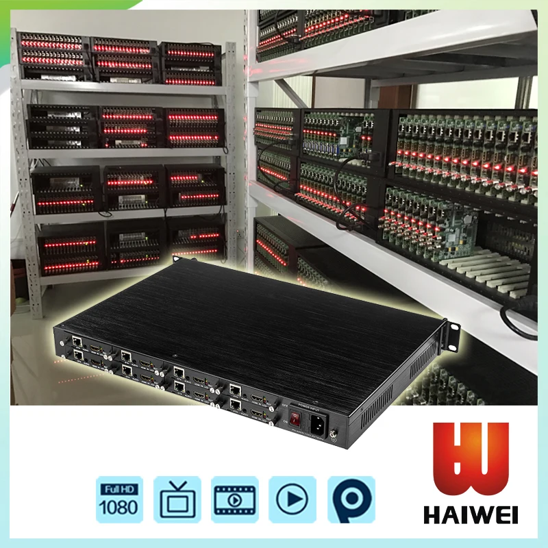 8 Каналов Encoder Цифрового Телевещания Оборудования с MPEG4 AVC/MPEG-2 SD для Кабельного Вещания Открытый Вещательного Оборудов