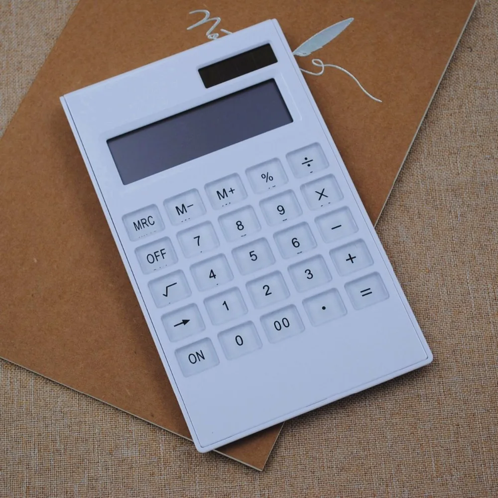 Stock!!!Custom logo Classic white solar energe calculator