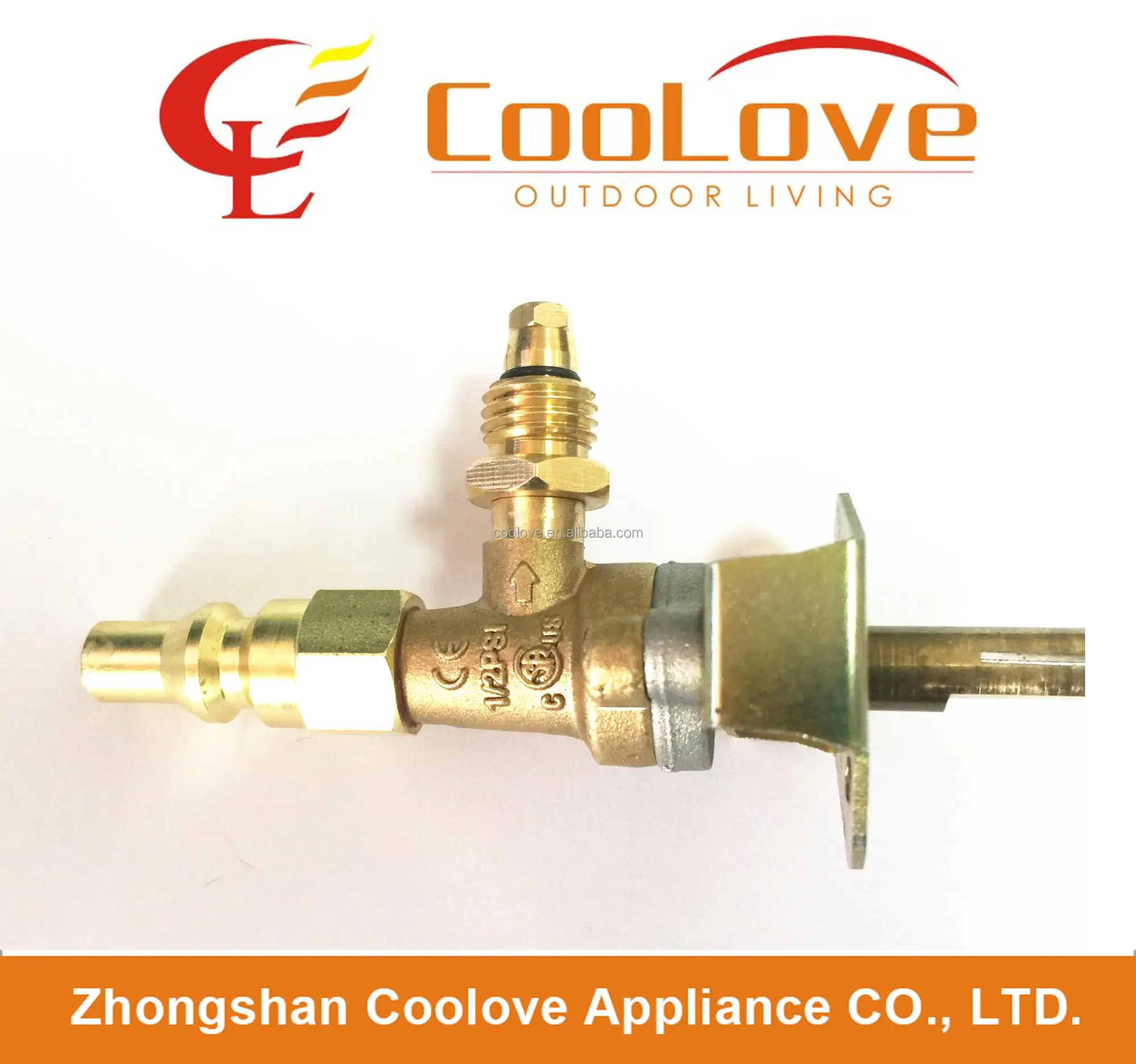 Low pressure brass gas valve