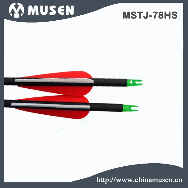 Стрелы Musen 7,8 мм OD 30 дюймов Spine 500 Углеродные для стрельбы комбинированным/рекурсивным луком