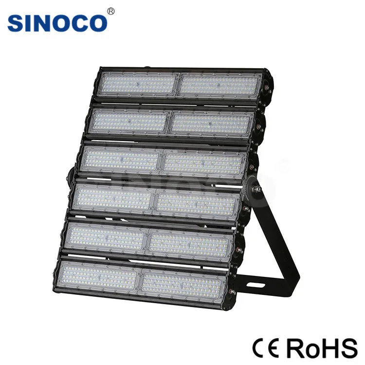 800W LED Flood Light 180 Degree Rotatable U Bracket Aluminum Alloy Body IP65 Rating Stadium Park 4000K Color Temperature 5000K