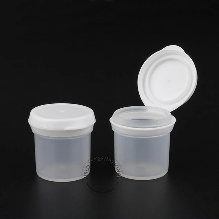 12g Translucent color pharmaceutical use plastic pot flip top cap PP plastic pills medicine container air-tight plastic jar