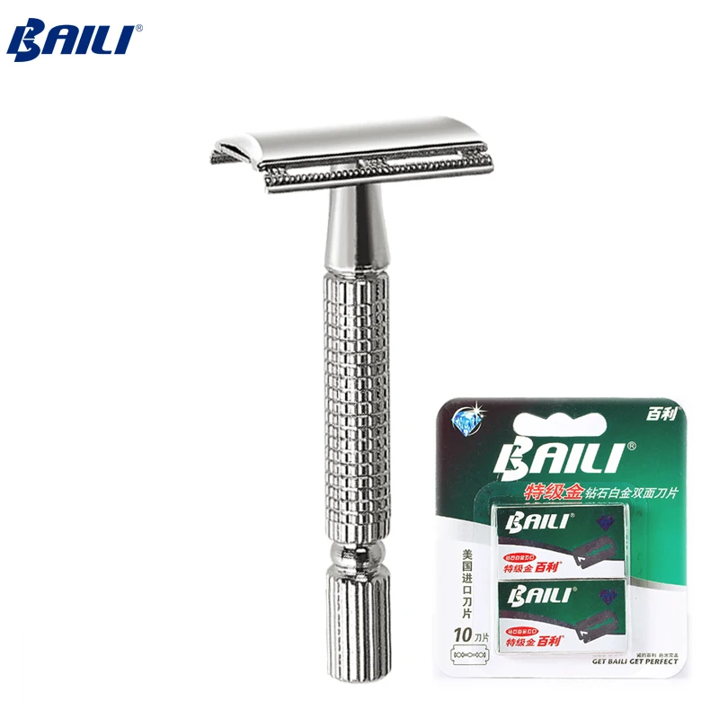 
Razors Shaving Kit for Men or Women Reusable Double Edge Safety Razor 3 Pieces 