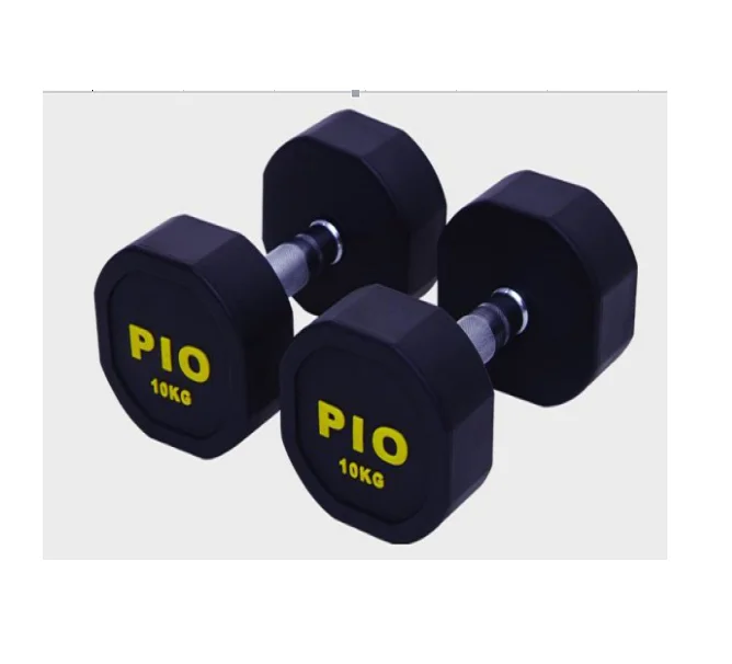 Gym Accessories Fixed Rubber/Chrome/CPU Dumbbell Free Weights Products