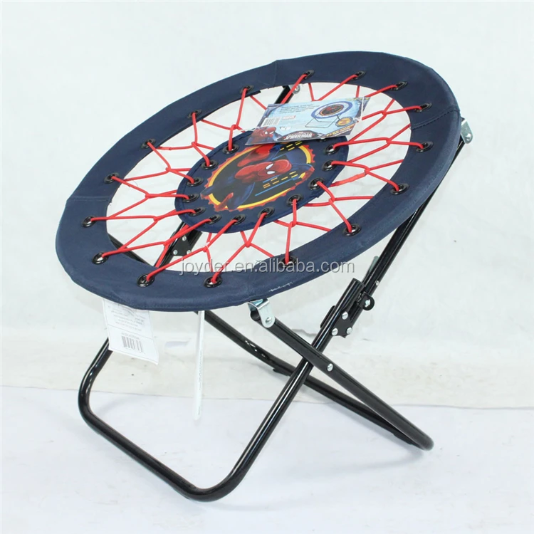 Folding Round Elastic Bungee Chair Picnic Camping Beach Kids Fishing Chair Metal Outdoor Furniture Aluminum Opp Bag