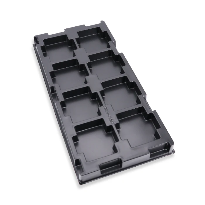 Custom Black Batteries Battery Pack Electronic Inner Blister Tray PS PET PVC Plastic Packaging 0.4-0.8mm RS0605325 3000 PCS
