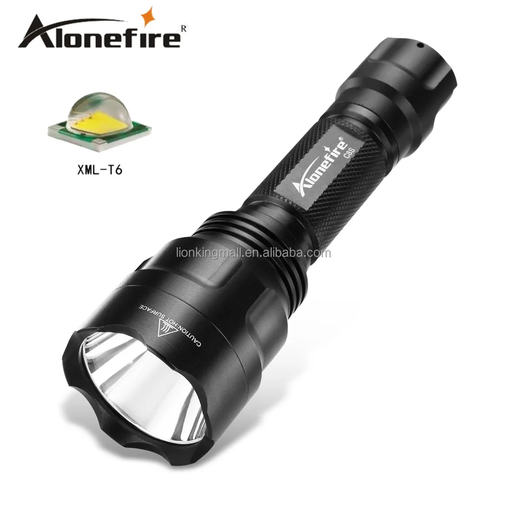 ALONEFIR C8 10W T6 Led High power Tactical Flashlight Aluminum Outdoor Travel Patrol Hunting Hike Waterproof Bright light Torch
