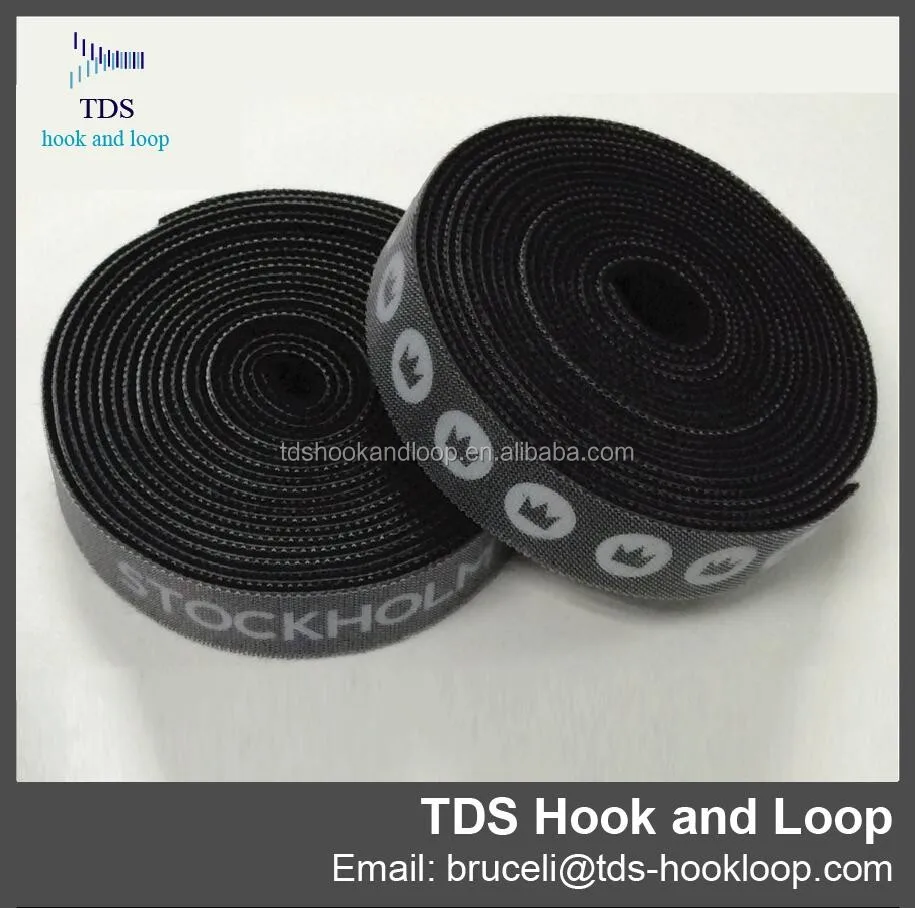 customized colorful custom logo back to back hook and loop