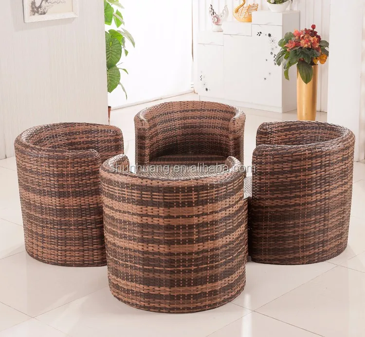 Красивый стиль, садовый плетеный стол и стул, мебель из ротанга для балкона