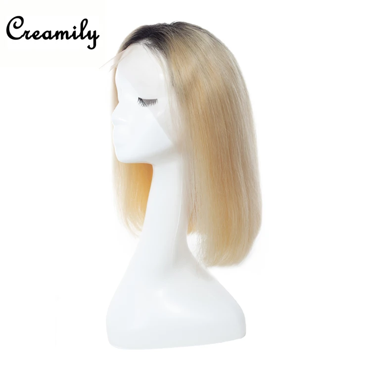 
1 B 613 blue blonde purple pink short bob wigs 100% human hair lace front wig human wigs 