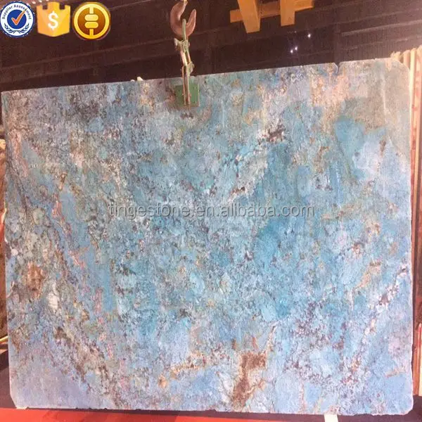 Идеальная Фантазийная синяя гранитная плита для дизайна стен