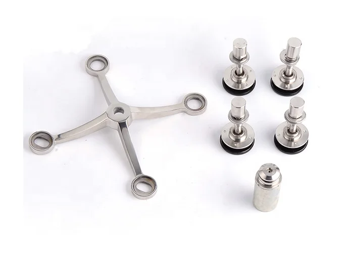 Stainless Steel Countersunk Glass Spider Routel For Glass Curtain Wall