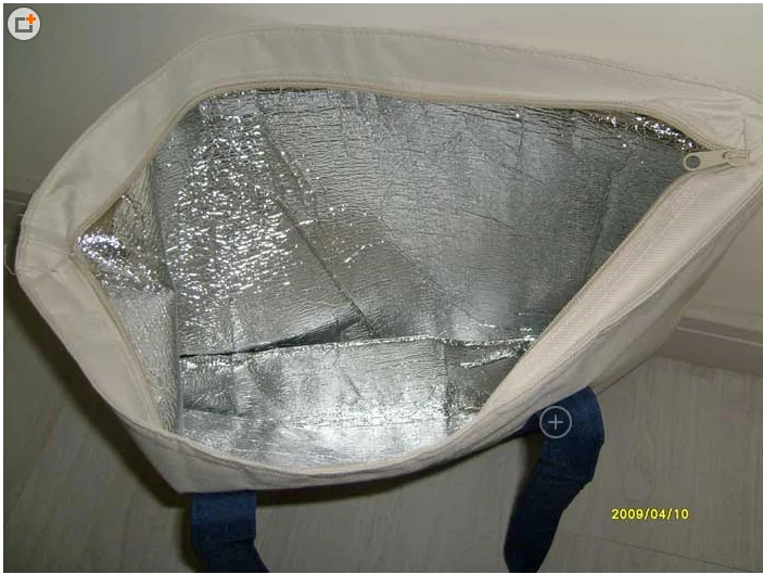 Frozen Food Insulated Thermal Cool Bags Silver Foil Cooler Bag