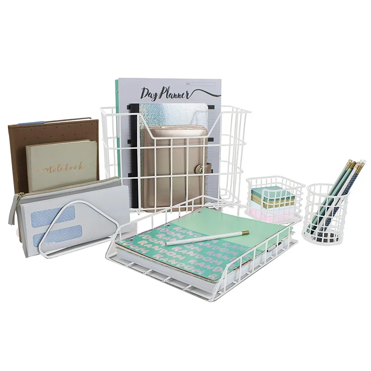 table organizer letter tray organizer desk organizer set for home, office,pen holder