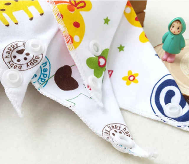 
Wholesale Stock Organic Cotton bandana Custom baby bibs baby bandana drool bibs 