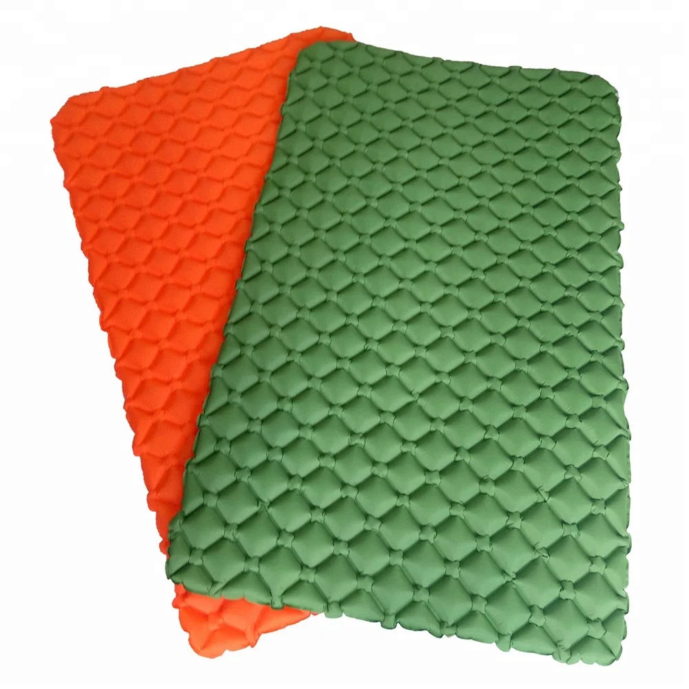 
soft double sleeping pad air mat inflatable camping cooling mattress pad 