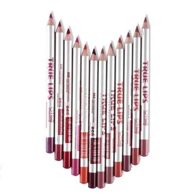 12pcs/set Professional Matte Pencil  Lip Liner PencilWaterproof Pencils For Lips Long Lasting Lipliner Pen Makeup Cosmetic Tools