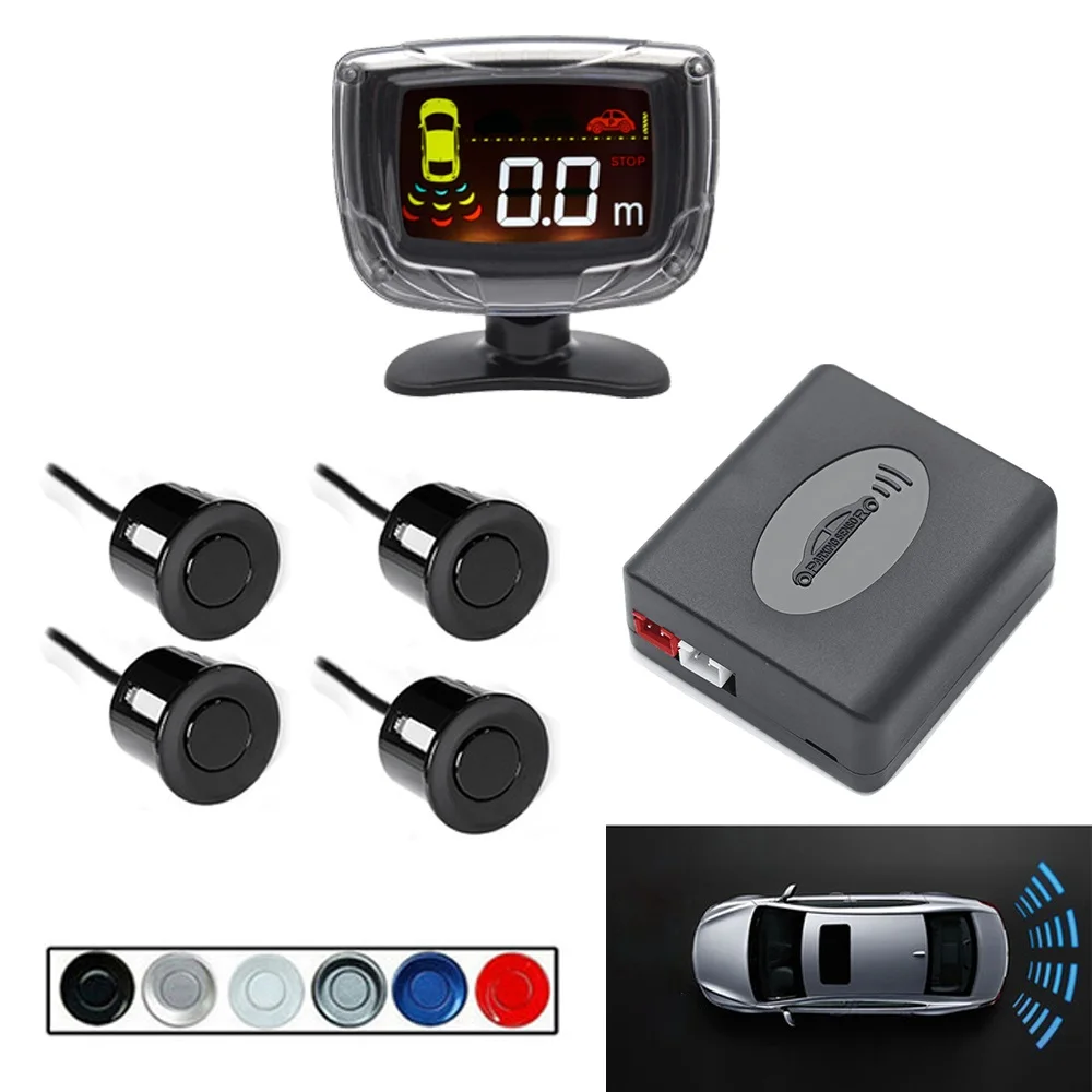 22mm Round Sensor Auto Reverse Radar Parking System with LCD display alarm