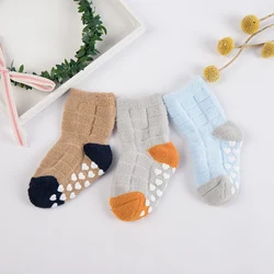 2022 Bulk Wholesale Fleece Knitted Art Girls Socks New Cute Cotton Baby Socks