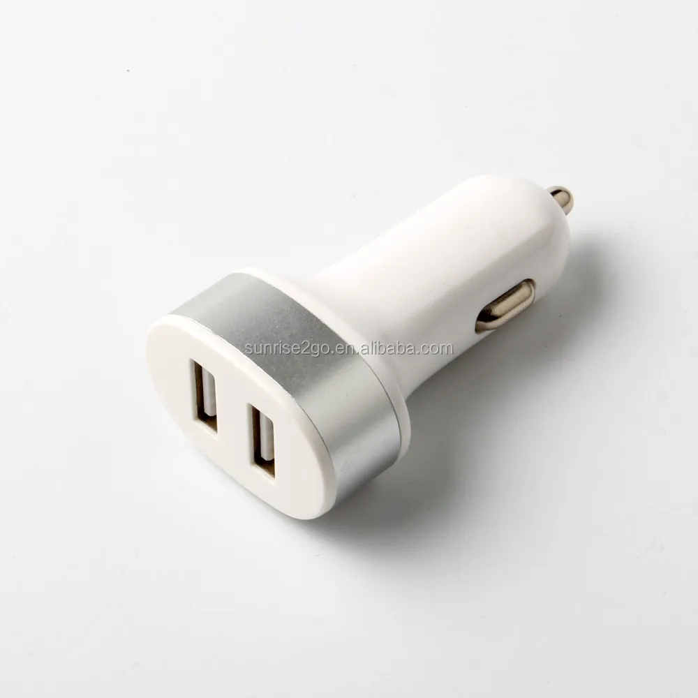Genuine CE(LVD,EMC, Rohs) Certified A full 5V 2.1A Dual USB Port Car Charger