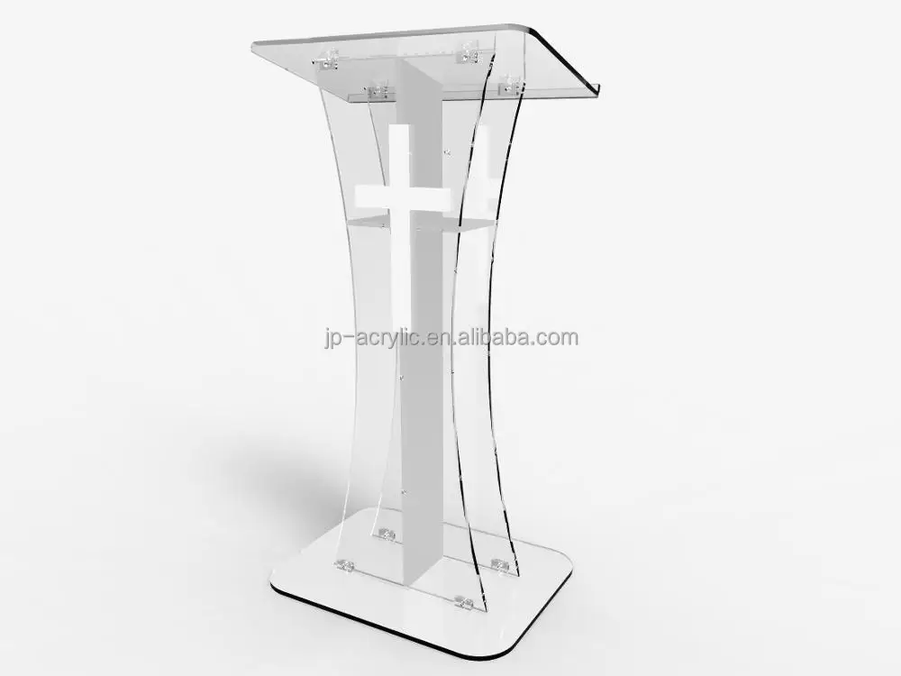 
Пользовательский новый дизайн печатная акриловая одноступенчатая кафедра 