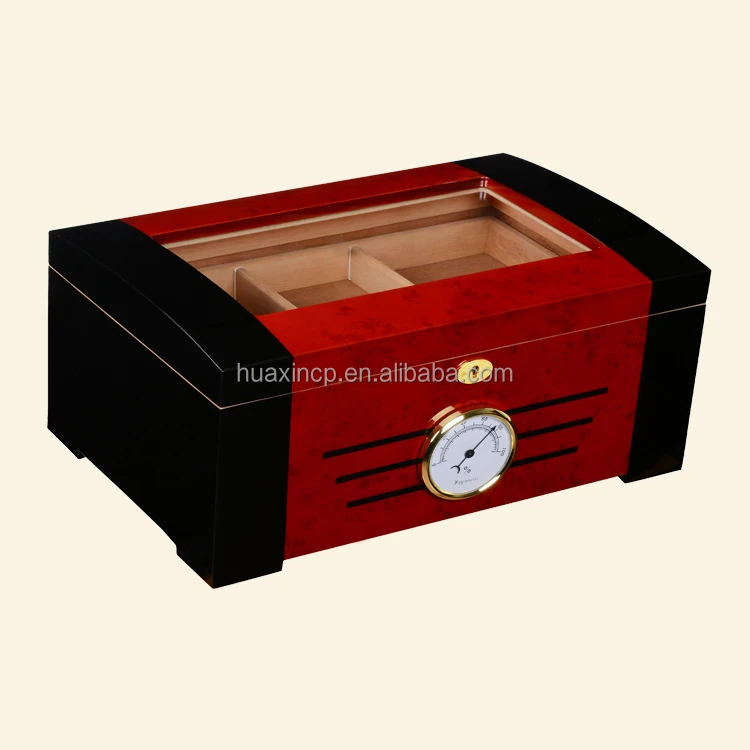 Handmade Cigar Humidor with Humidifier and Hygrometer Cigar Storage Box