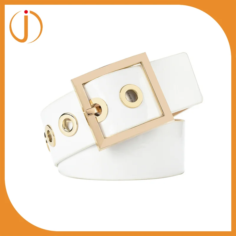 Hot Sale Sex Party Dressy Patent Leather Exotic Wide Women's Belts with Square Buckle