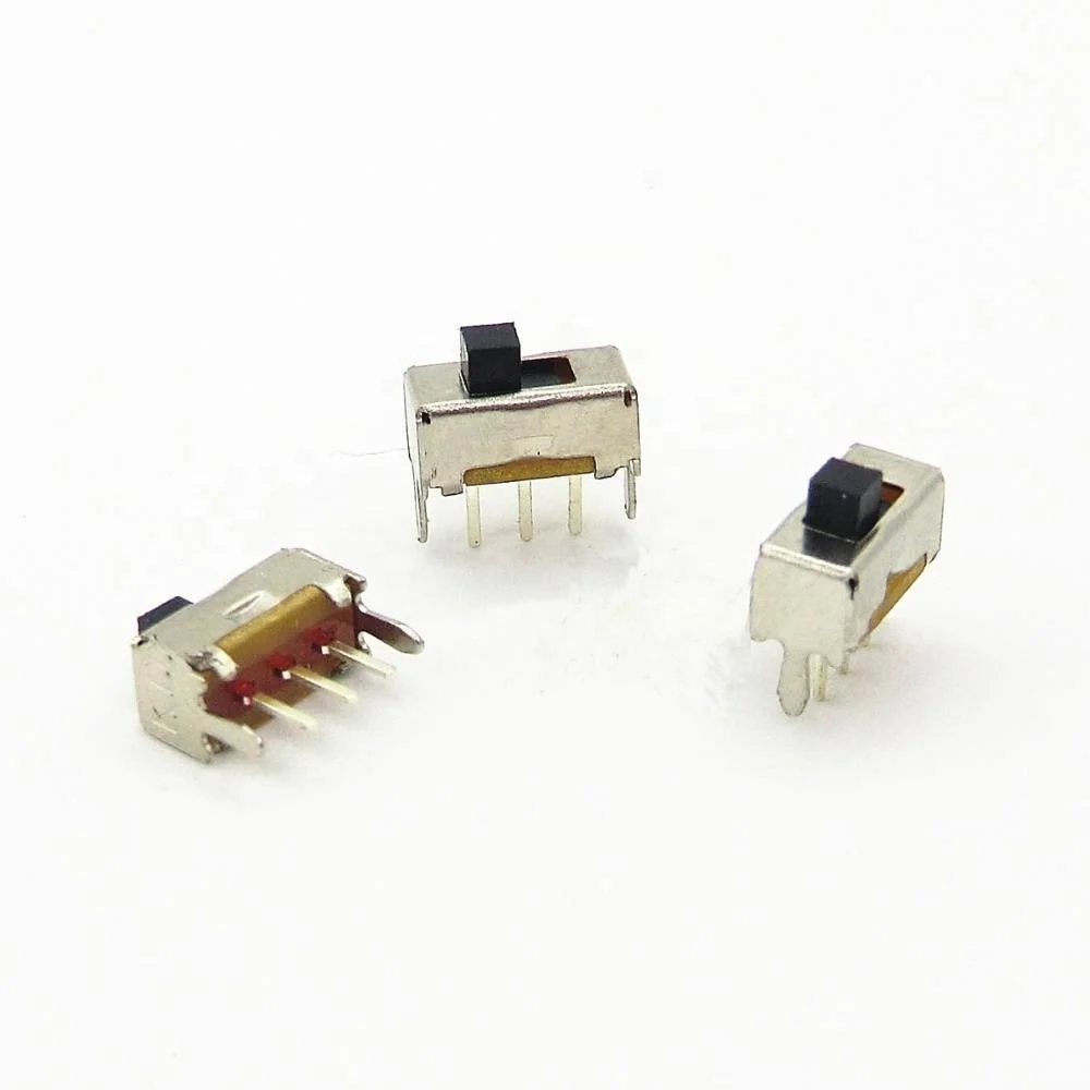 Vertical 50V DC Right Angle Miniature Sliding On Off Spdt Smt Type Slide Switch