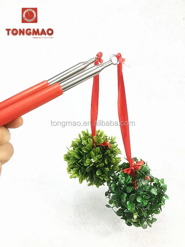 USA Hot Sell for Christmas Decoration Plastic Mistletoe Telescopic Handle Kissing