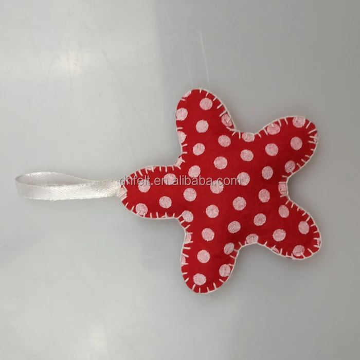 
China supplier price high quality eco friendly custom red polyester felt christmas tree decoration 