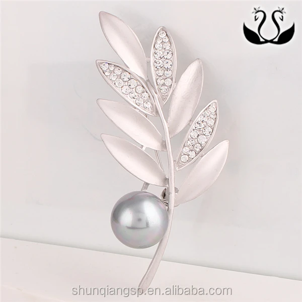 
Nickel & Lead Free Vintage Style Leaf Brooch Wholesale China Yiwu Market 