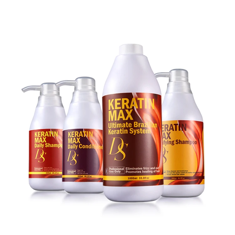 DS Keratin MAX Hair Relaxer Brazilian Pure Bio 5% Formaldehyde Keratin Hair Straightening Treatment Cream