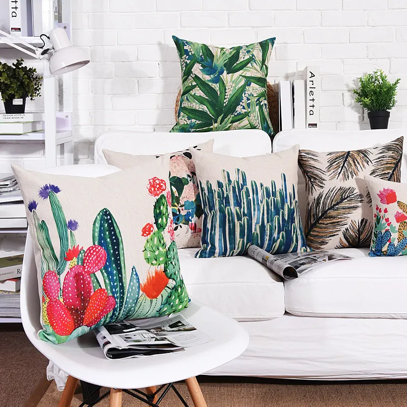 Hot Popular Cotton Linen Pillow Home Decorative Cushion Covers