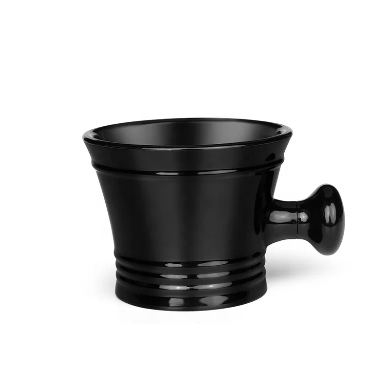 
JDK Personalized Plastic Shaving Mug Bowl Black Shaivng Soap Bowl 