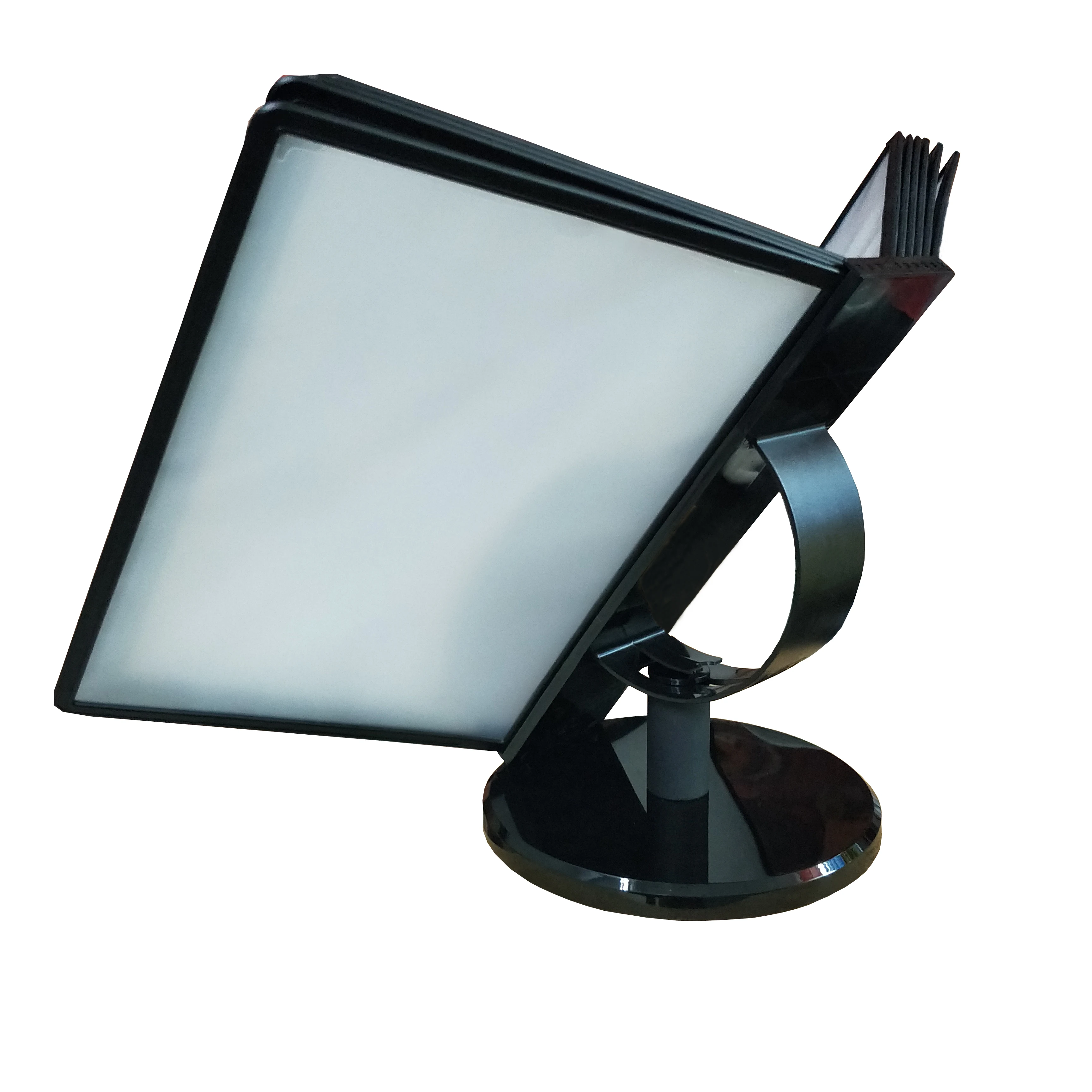 Desktop Reference System with Black Borders Quick Find Reference Holder Display 10 Pages for Menus, Documents and catalogues