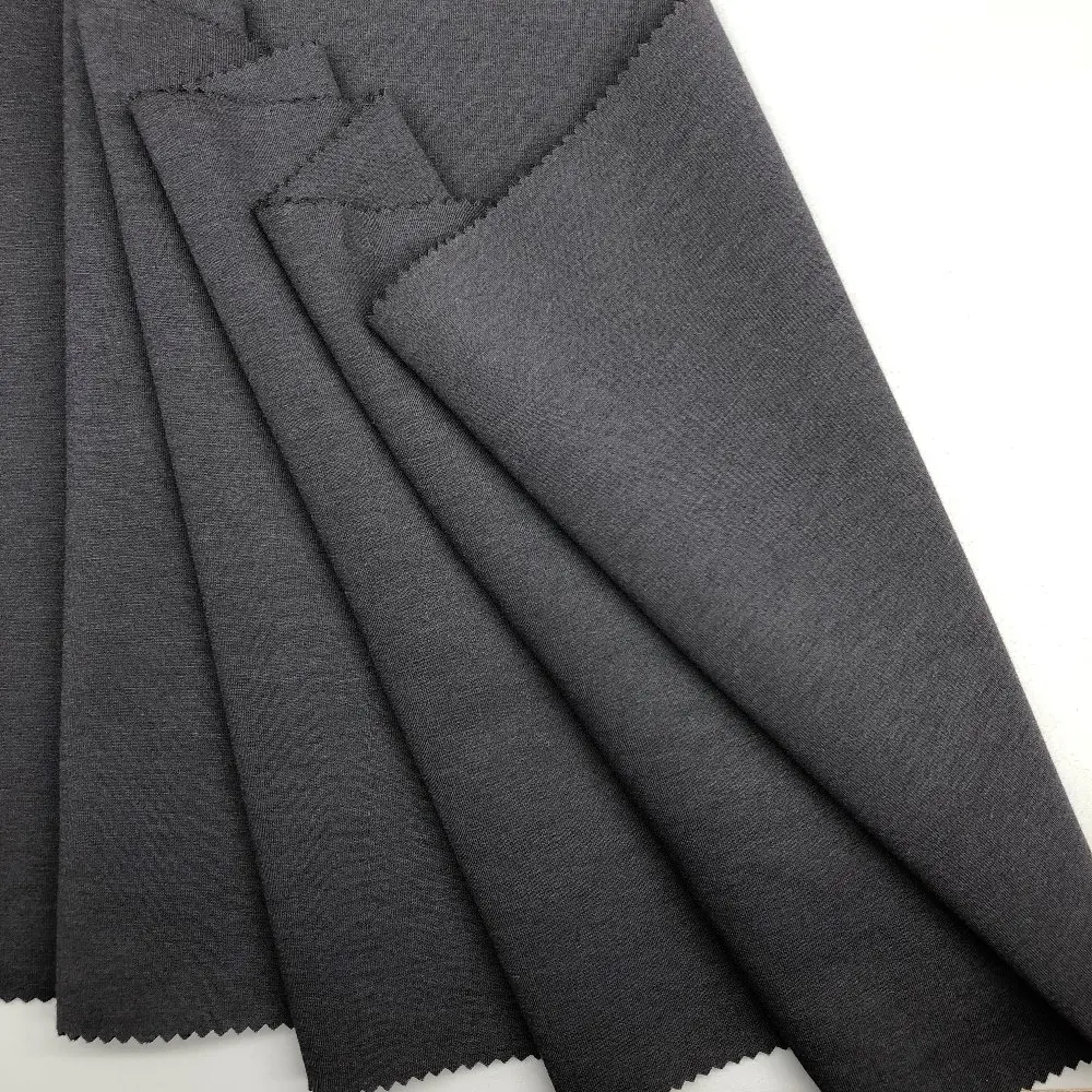 2023 High Quality New Design Weft knit clothing sports scuba 69% Polyester 25% Rayon 6% Spandex 350gsm 360gsm stretch fabrics