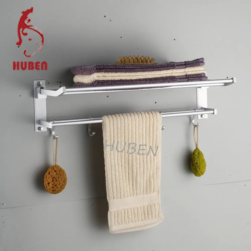 Wall hang aluminum towel shelf
