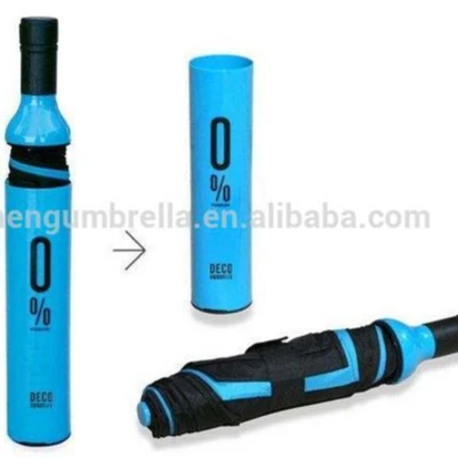 
High quality wholesale creative design custom mini manual open foldable wine bottle shape umbrella 