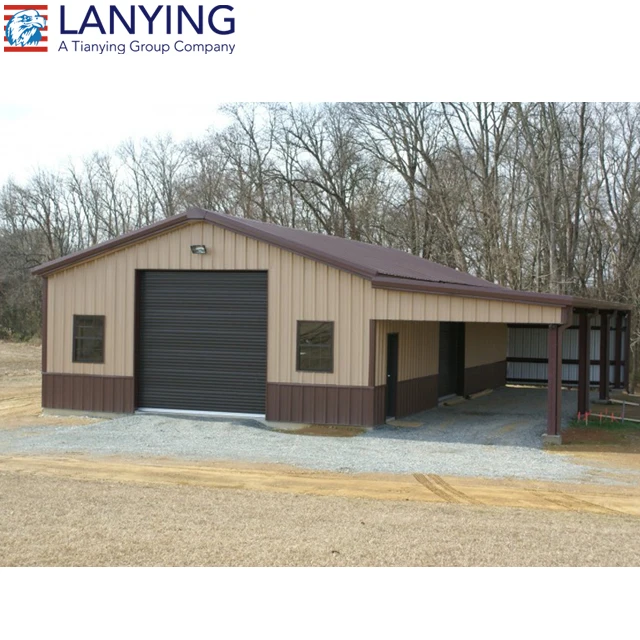 Prefabricated steel metal frame storage shed