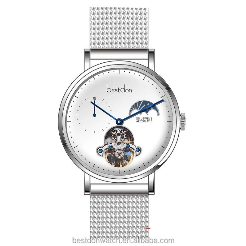 Most Popular Boys Waterproof Automatic Stainless Steel Chain Wrist Watch