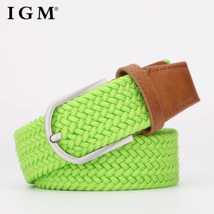 Casual mens woven stretch belts canvas web belts canvas fabric woven belt