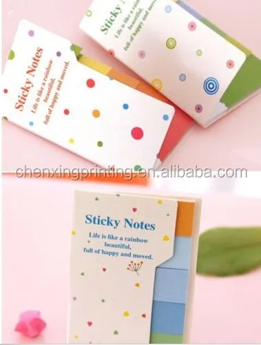 Printing Rainbow Mini Sticker Notepad Bookmark Marker Flags Index Tab Sticky Notes