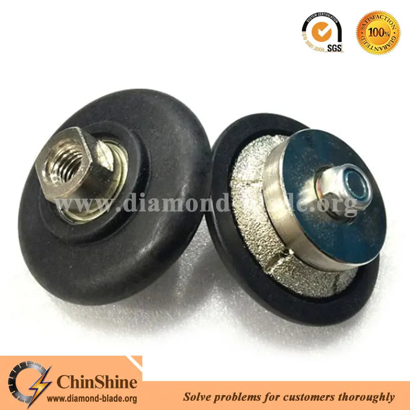 Vacuum brazed diamond edge profilers for marble stone edge polishing