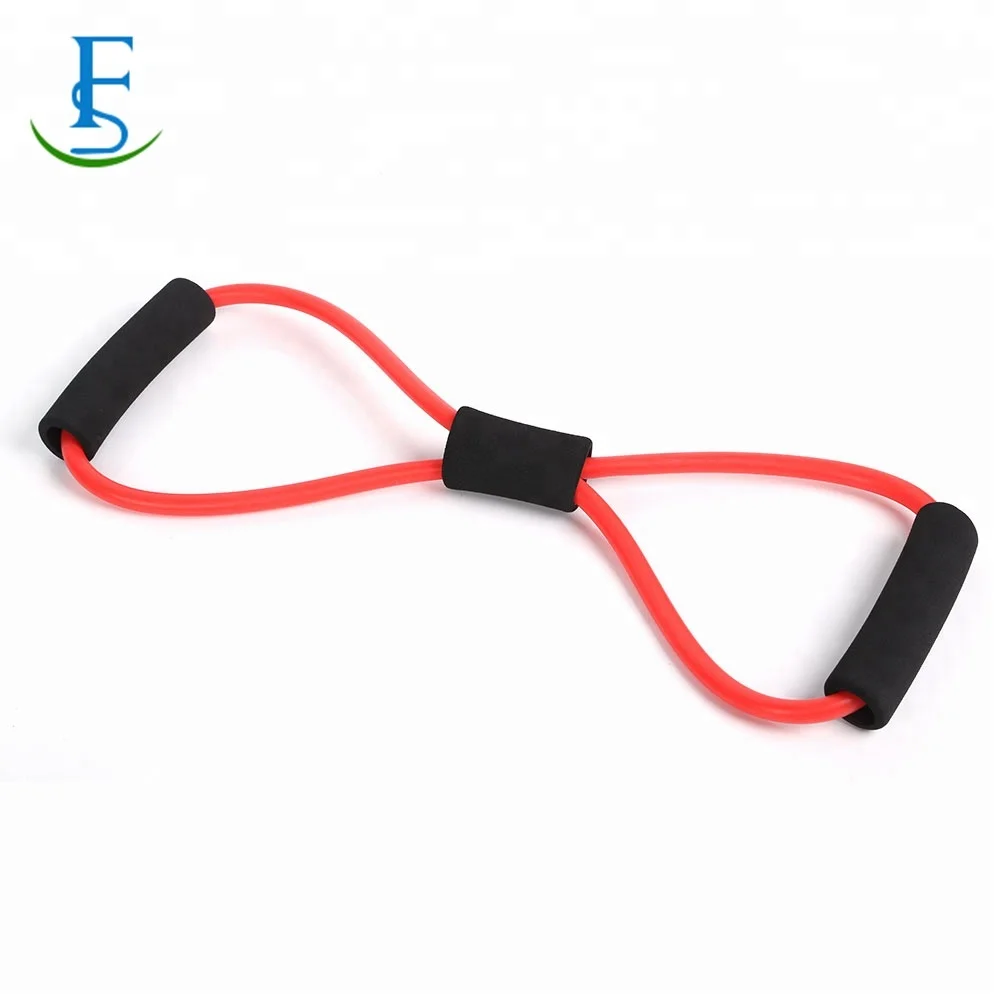 Training Pull Up Power Exercise Custom Stretch 8 Shaped Tube Resistance Bands Chest Expander
